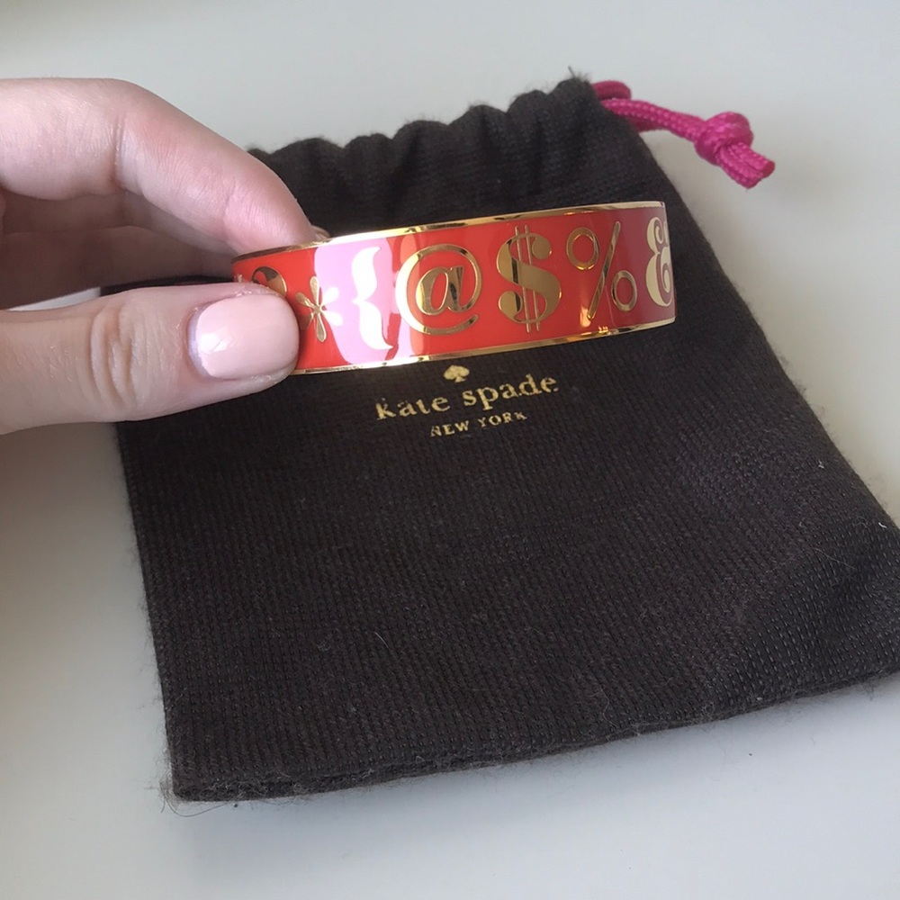 Kate Spade red “Pardon my french” bracelet/bangle